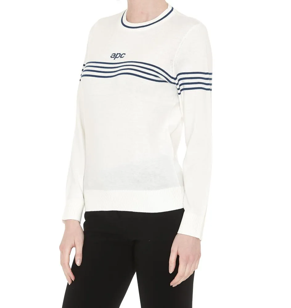 A.P.C. Striped Logo Sweater