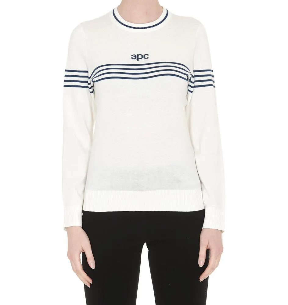 A.P.C. Striped Logo Sweater
