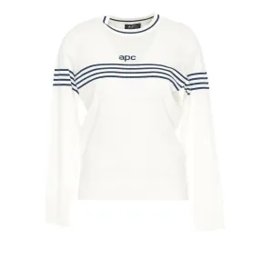 A.P.C. Striped Logo Sweater