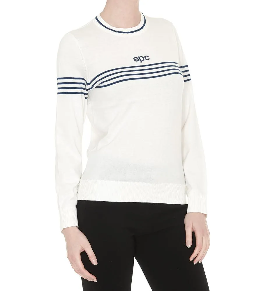 A.P.C. Striped Logo Sweater