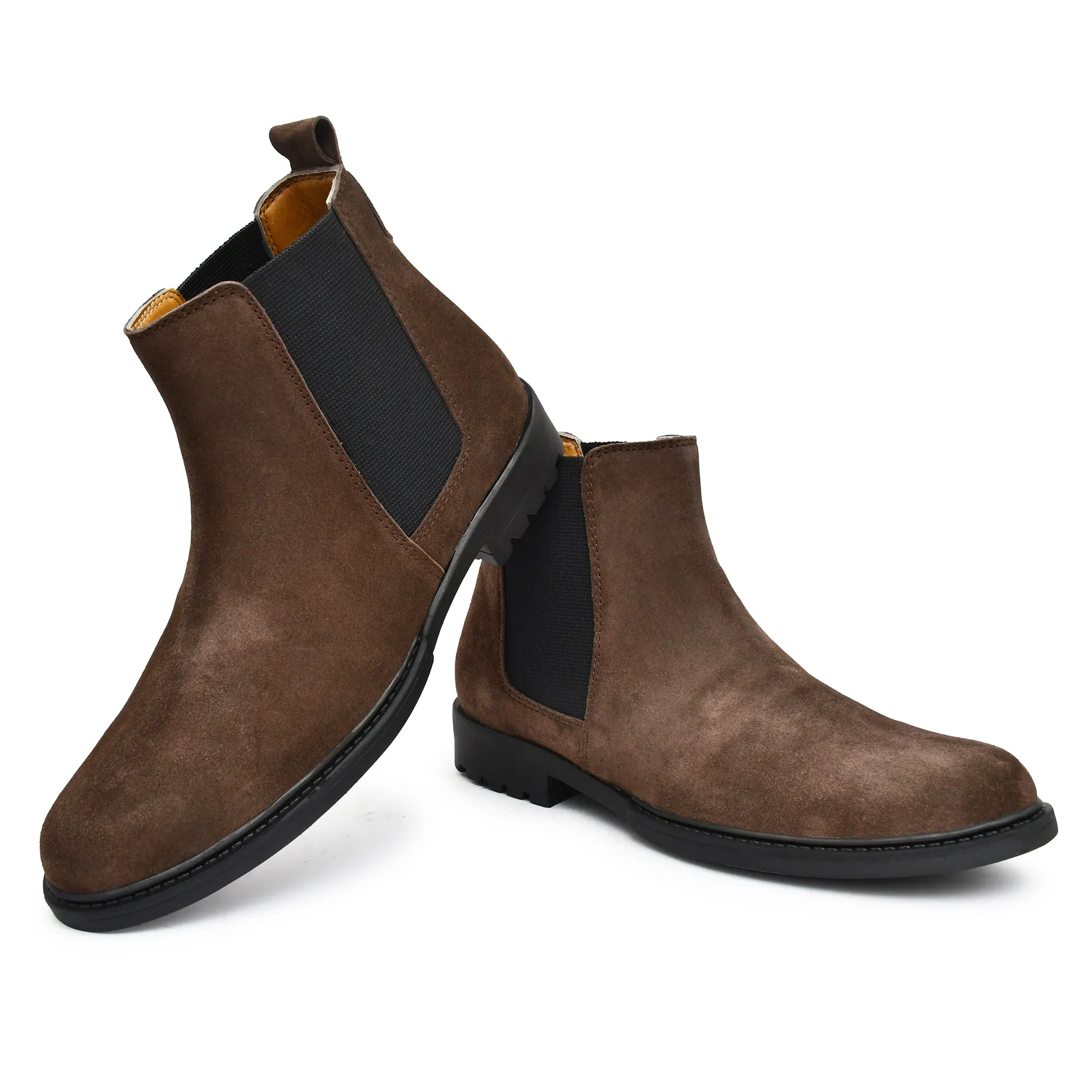 Brown Suede Leather Boots