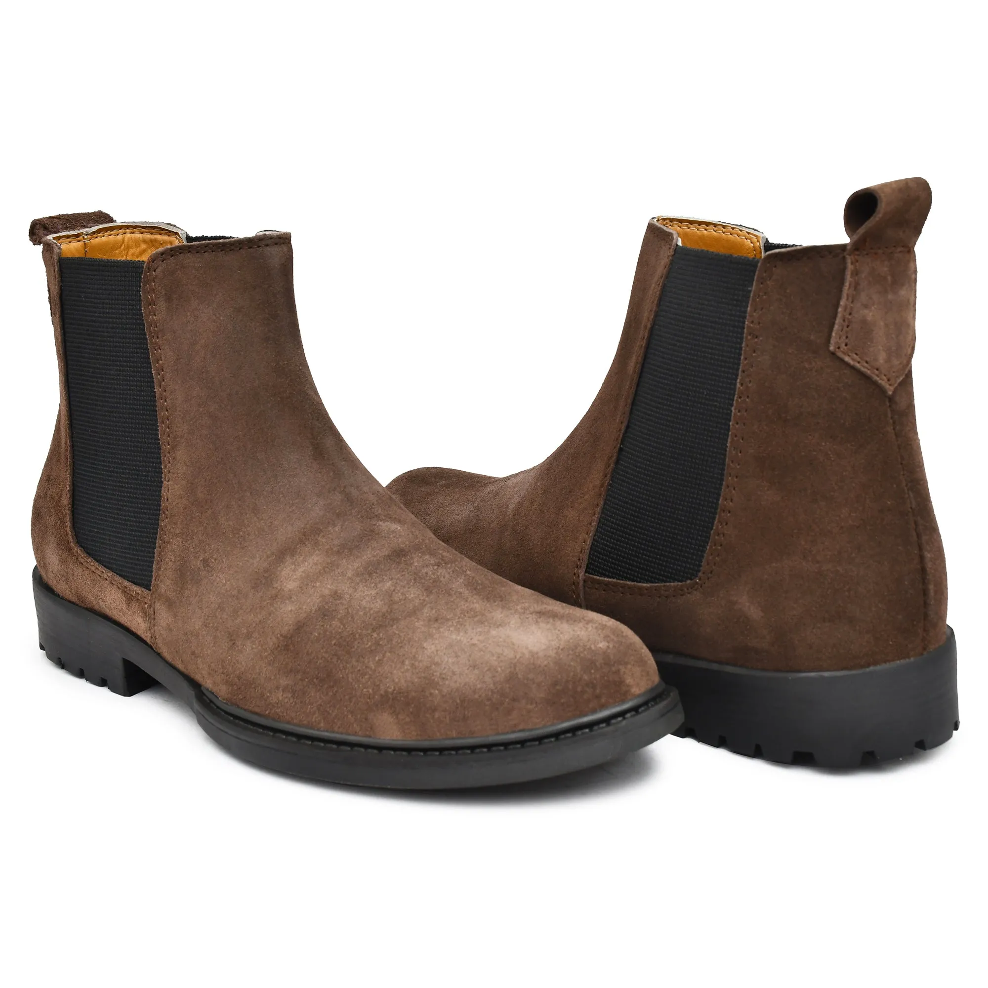 Brown Suede Leather Boots