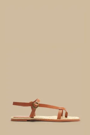 Camel Cross Strap Sandal
