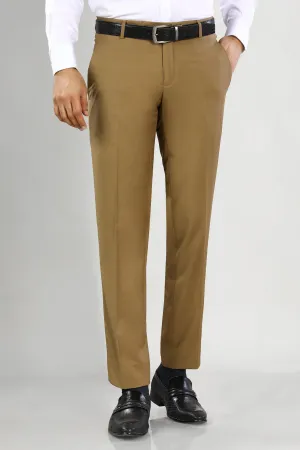 Camel Wash & Wear Smart Fit Trouser