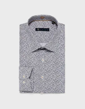 Chemise micro motif camel