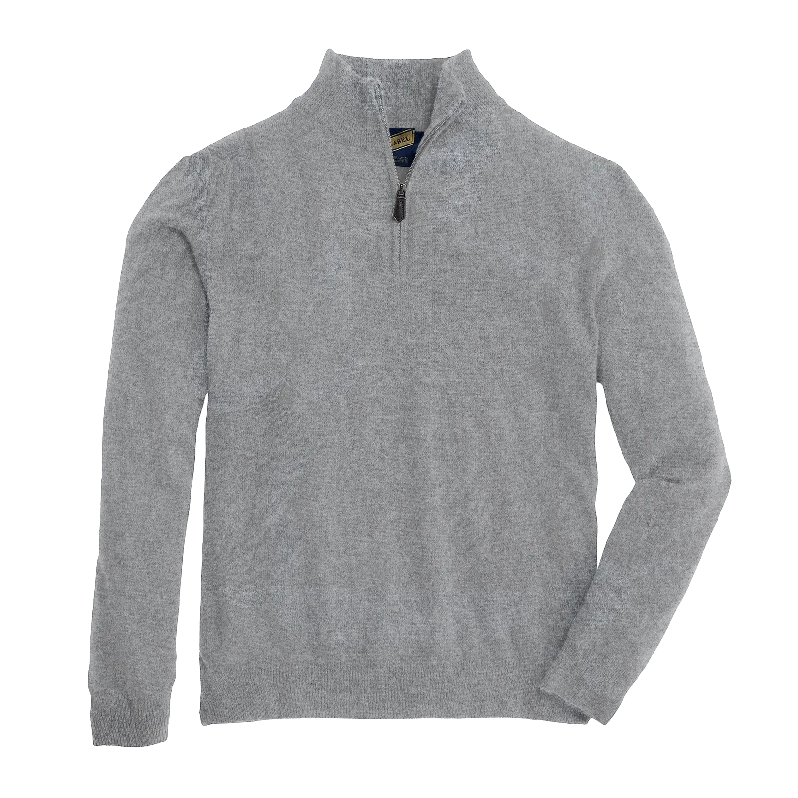 James Cashmere 1/4 Zip Sweater - Heather Charcoal Grey
