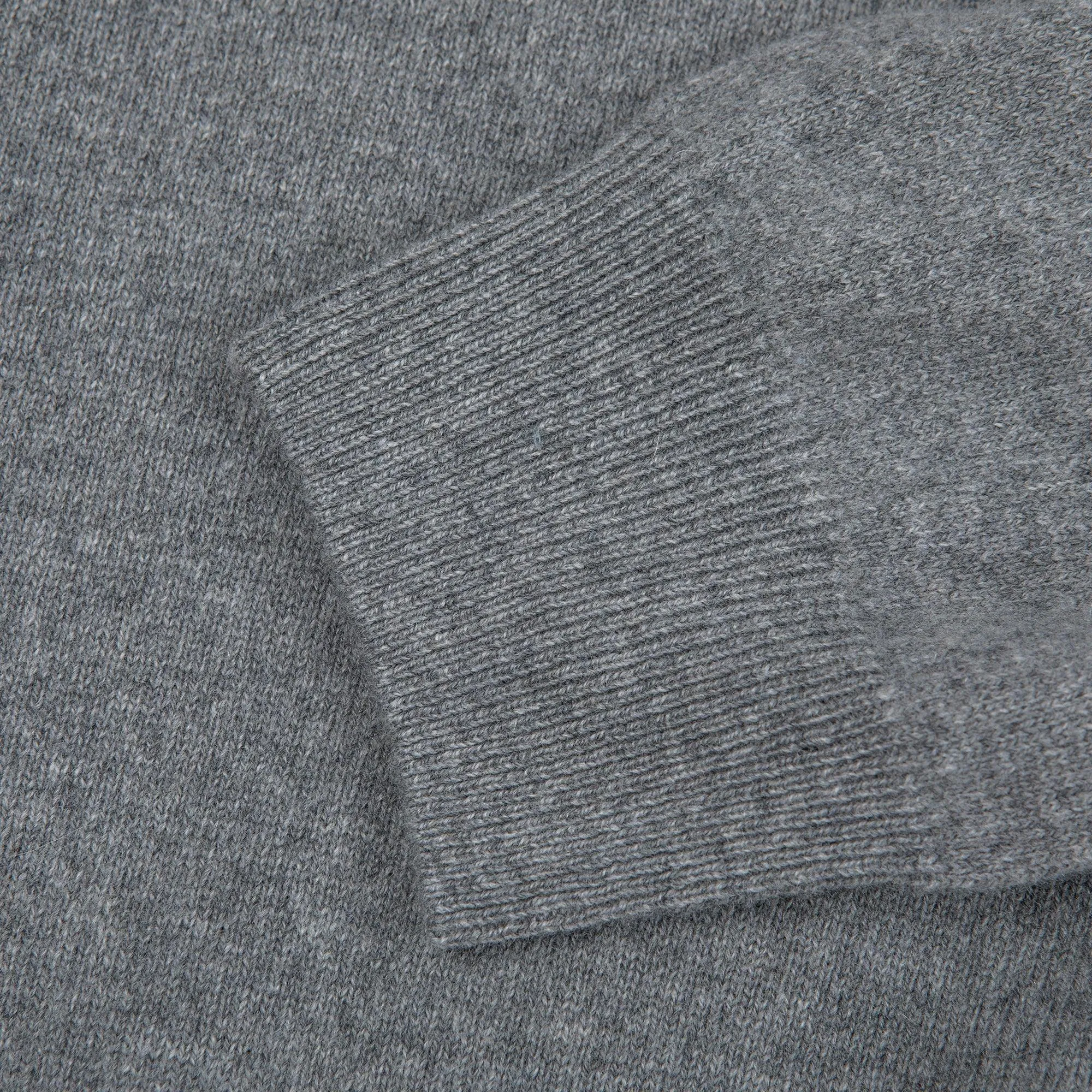 James Cashmere 1/4 Zip Sweater - Heather Charcoal Grey