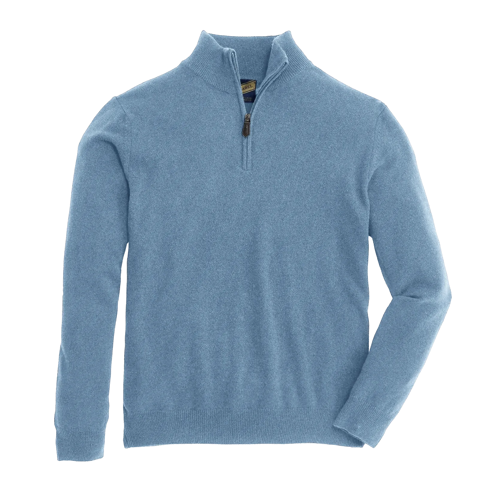 James Cashmere 1/4 Zip Sweater - Heather Vintage Indigo