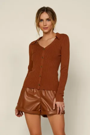 Miriam Button Down Knit Top