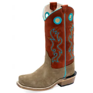 Old West Camel Suede Children's Boot