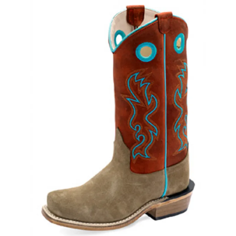Old West Camel Suede Children's Boot