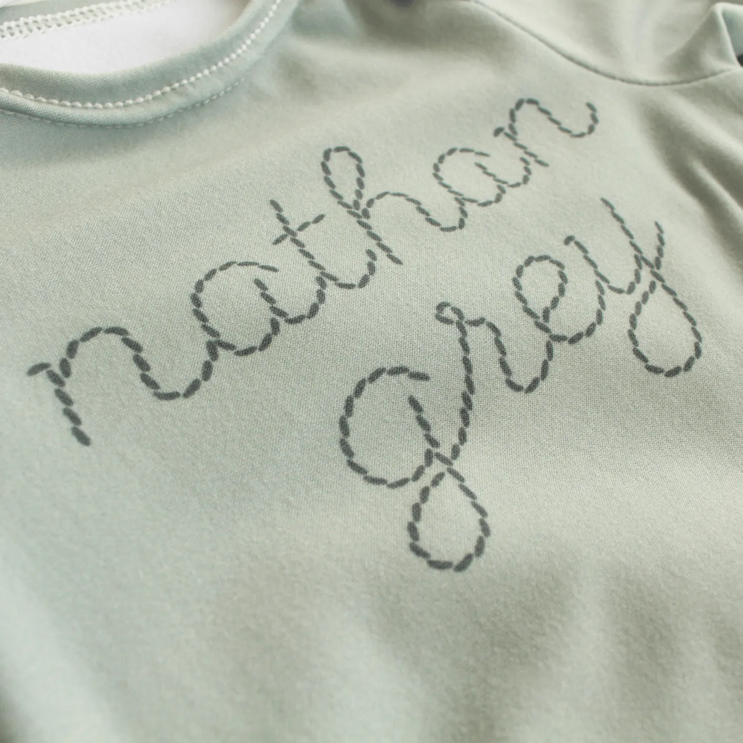 Personalized Stitched Newborn Baby Knot Gown | Forest Greens