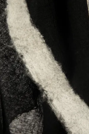 Souffle Semi Felted W/Felting (Cashmere) Black & white